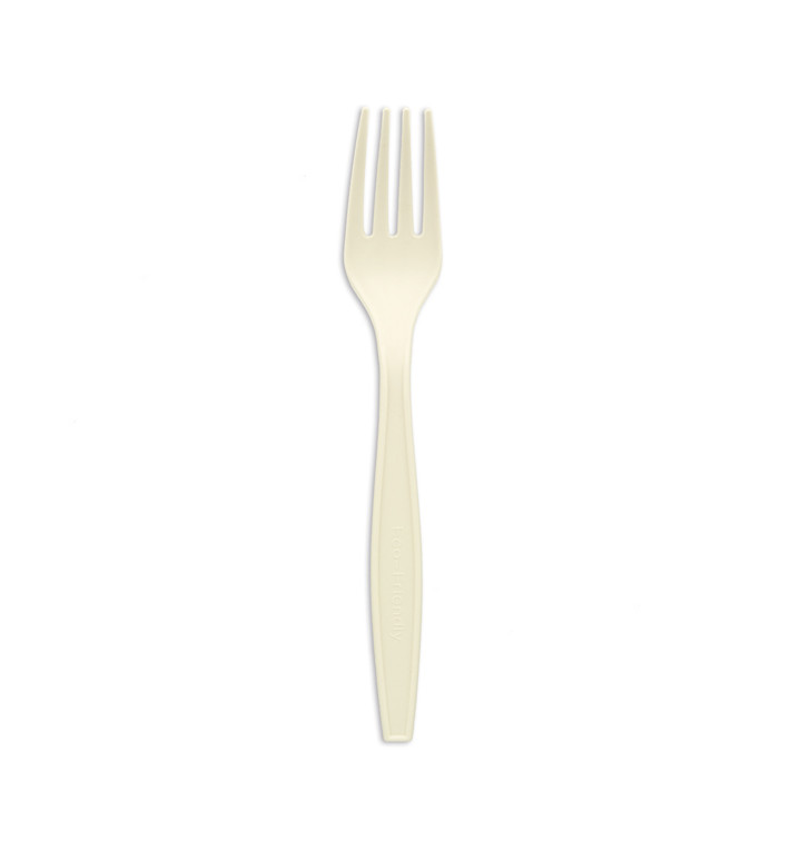 Fourchette Amidon de Maïs CPLA Blanc 17,5 cm (1500 Utés) Fourchette Amidon de Maïs CPLA Blanc 17,5 cm (1500 Utés)