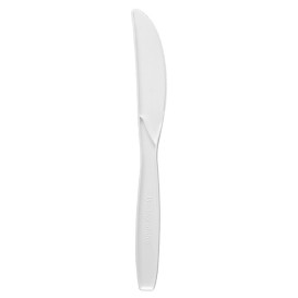 Couteau Amidon de Maïs CPLA Blanc 18cm (50 Utés)