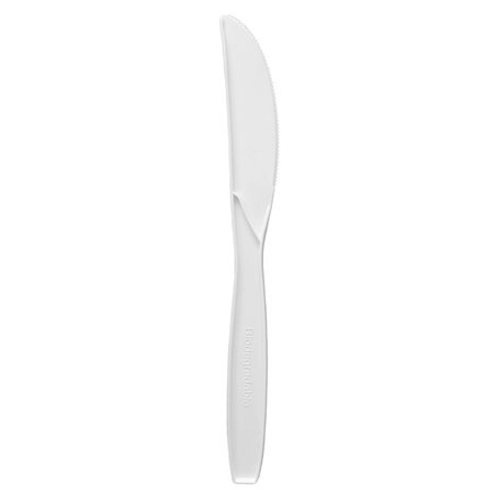 Couteau Biodégradable CPLA Blanc 18cm (50 Utés)