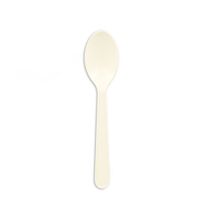 Petite Cuillère Amidon de Maïs CPLA Blanc 12,5 cm (50 Utés) Petite Cuillère Amidon de Maïs CPLA Blanc 12,5 cm (50 Utés)