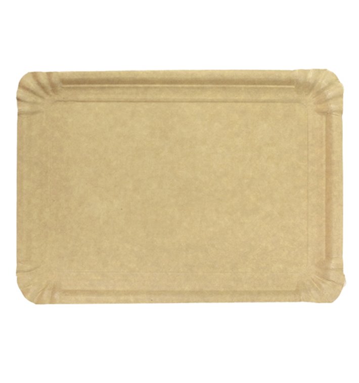 Plat rectangulaire en Carton Kraft 16x22 cm (1400 Unités) Plat rectangulaire en Carton Kraft 16x22 cm (1400 Unités)