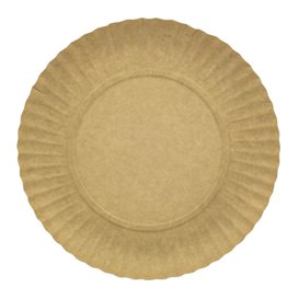 Assiette en Carton Ronde Kraft 180 mm 255g/m2 (800 Unités)