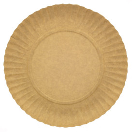 Assiette en Carton Ronde Kraft 250 mm 255g/m2 (800 Unités)