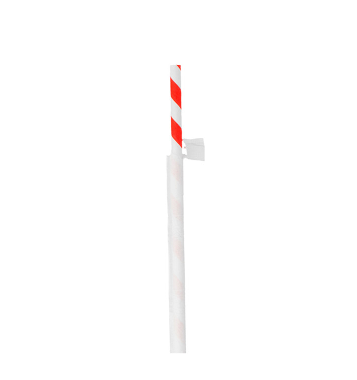Paille Papier Ø6mm 20cm Emballée Individuellement (6000 Utés) Paille Papier Ø6mm 20cm Emballée Individuellement (6000 Utés)