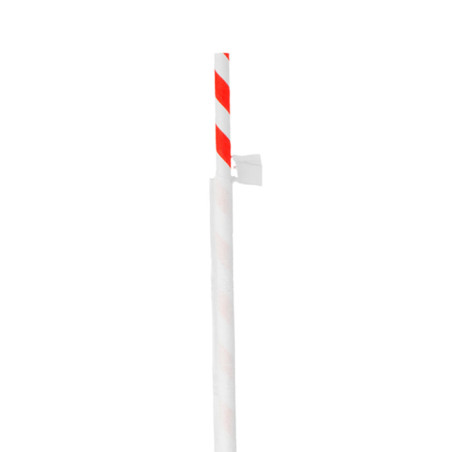 Paille Papier Ø6mm 20cm Emballée Individuellement (3.000 Utés)
