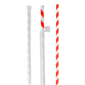 Paille Papier Ø6mm 20cm Emballée Individuellement (6000 Utés)