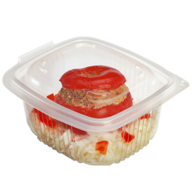Boîte avec charnière PP Transparent 500ml 142x123mm (50 Utés)