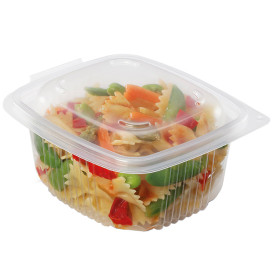 Boîte avec charnière PP Transparent 750ml 142x123mm (50 Utés)