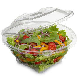 Saladier Rond avec charnière APET Transparent 750ml Ø175mm (50 Utés)