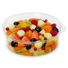 Pot Rond avec charnière APET Transparent 1000ml Ø150mm (20 Utés)