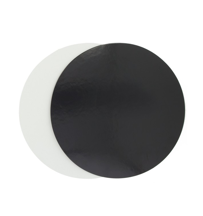 Disque Carton Noir et Blanc 23cm (200 Unités)