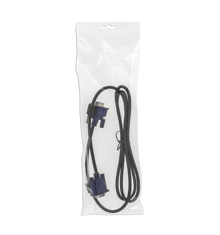 Sac en PE Fermeture Zip et Trou Européen 11.5x33.5cm G200 (100 Utés) Sac en PE Fermeture Zip et Trou Européen 11.5x33.5cm G200 (100 Utés)