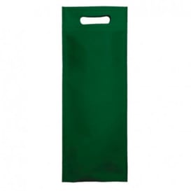 Sac Non-Tissé pour Bouteille Vert 17+10x40cm (25 Utés)