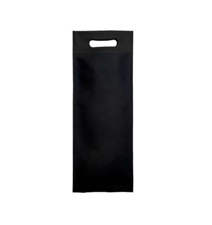 Sac Non-Tissé pour Bouteille Noir 17+10x40cm (25 Utés) Sac Non-Tissé pour Bouteille Noir 17+10x40cm (25 Utés)