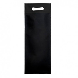 Sac Non-Tissé pour Bouteille Noir 17+10x40cm (200 Utés)