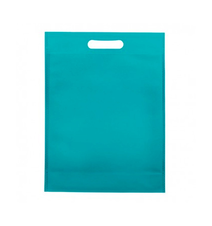 Sac Non-Tissé avec Anses Découpées Aigue-Marine 30+10x40cm (25 Utés) Sac Non-Tissé avec Anses Découpées Aigue-Marine 30+10x40cm (25 Utés)