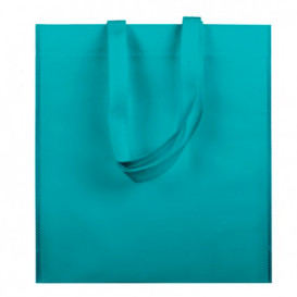 Sac Non-Tissé avec Anses Longues Aigue-Marine 38x42cm (25 Utés)