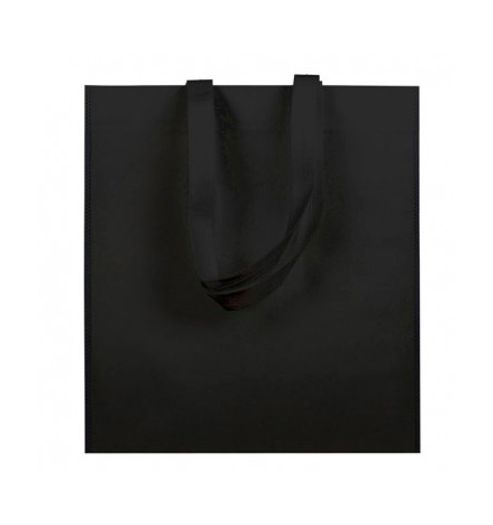 Sac Non-Tissé avec Anses Longues Noir 38x42cm (25 Utés) Sac Non-Tissé avec Anses Longues Noir 38x42cm (25 Utés)