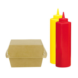 Bouteille pour Sauces Plastique Rouge 720ml (6 Utés)