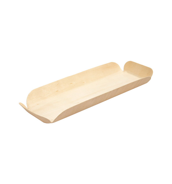 Barquette jetable en bois Rectangulaire 22x8x2 cm (50 Utés) Barquette jetable en bois Rectangulaire 22x8x2 cm (50 Utés)