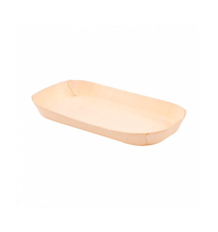 Barquette en Bois Rectangulaire 14,5x7x1,3cm (50 Utés) Barquette en Bois Rectangulaire 14,5x7x1,3cm (50 Utés)