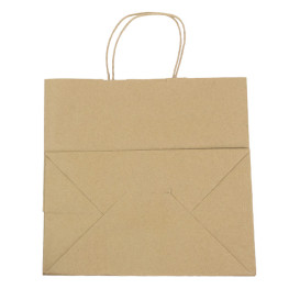Sac en Papier Kraft Marron avec Anses 100g 30+18x29cm (25 Utés)