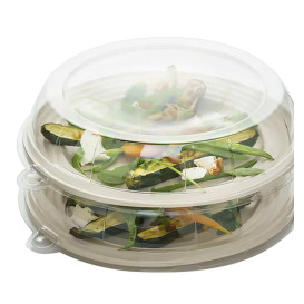 Assiette Canne à Sucre Premium Wave Naturel Ø26cm (400 Unités)