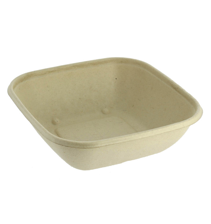 Bol Canne à Sucre PLA 500ml 17x17x3cm (300 Utés) Bol Canne à Sucre PLA 500ml 17x17x3cm (300 Utés)