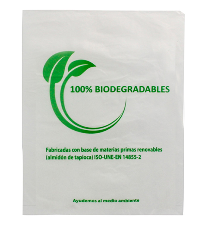 Sac Plastique 100% Compostable 35x48cm (100 Utés) Sac Plastique 100% Compostable 35x48cm (100 Utés)