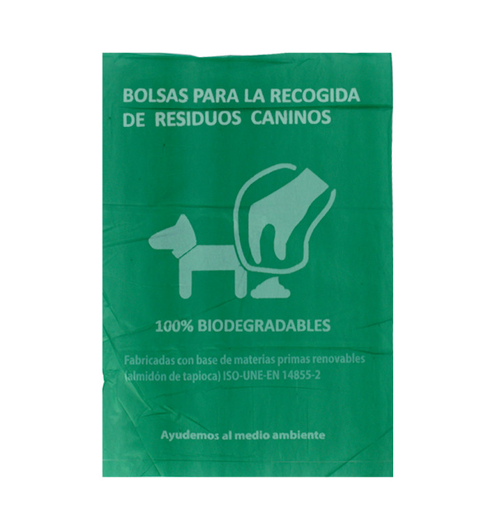 Rouleau de sac excrément chien 100% bio 18x26cm (100 unités) Rouleau de sac excrément chien 100% bio 18x26cm (100 unités)