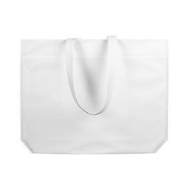 Sac Non-Tissé avec Anses Longues Blanc 48+10x35cm (200 Utés)