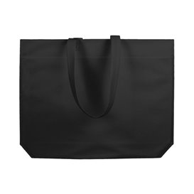 Sac Non-Tissé avec Anses Longues Noir 48+10x35cm (25 Utés)