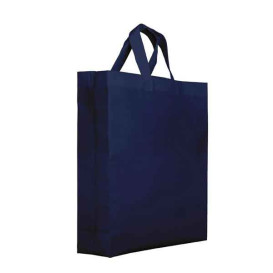 Sac Non-Tissé PREMIUM avec Anses Courtes Bleu Marine 25+10x30cm (200 Utés)