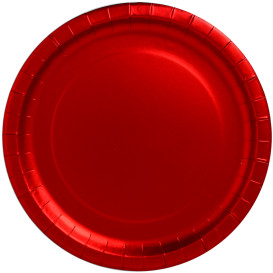 Assiette ronde Carton "Party" Rouge Ø340mm (45 Unités)