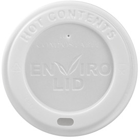 Couvercle en CPLA pour Gobelet Carton 4Oz/120ml Ø6,2cm (100 Utés)