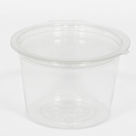 Pot Rond avec charnière APET Transparent 80ml Ø70mm (50 Utés)