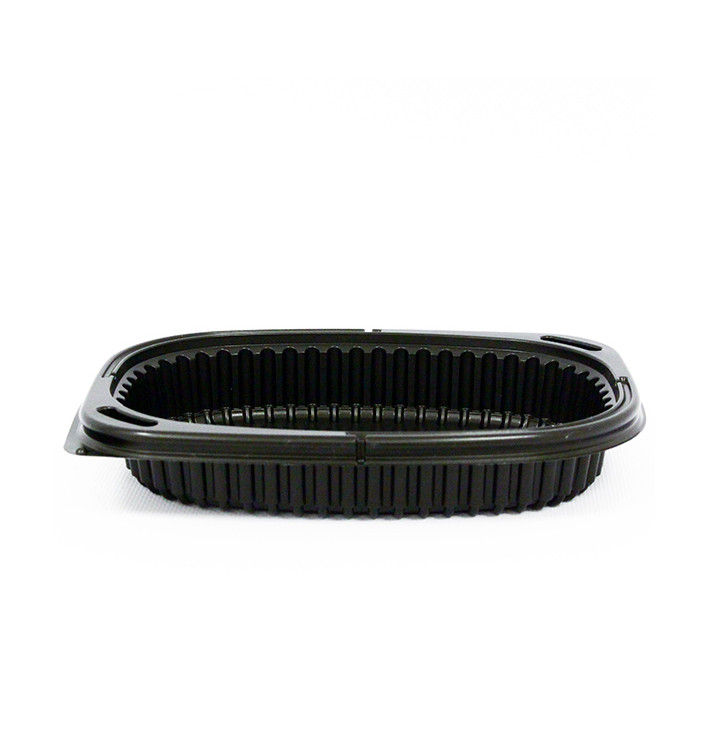Barquette Rectangulaire PP Noir 400ml 190x140x32mm (40 Utés) Barquette Rectangulaire PP Noir 400ml 190x140x32mm (40 Utés)
