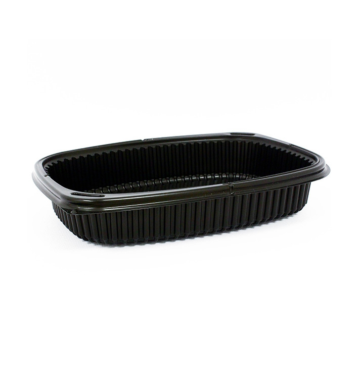 Barquette Rectangulaire PP Noir 1250ml 255x189x45mm (40 Utés) Barquette Rectangulaire PP Noir 1250ml 255x189x45mm (40 Utés)
