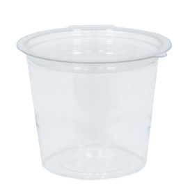 Pot Rond avec charnière APET Transparent 125ml Ø70mm (81 Utés)