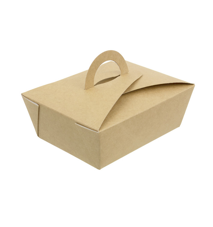 Boîte Kraft avec poignées "Gourmet Bag" 12x9x5cm (25 Utés) Boîte Kraft avec poignées "Gourmet Bag" 12x9x5cm (25 Utés)
