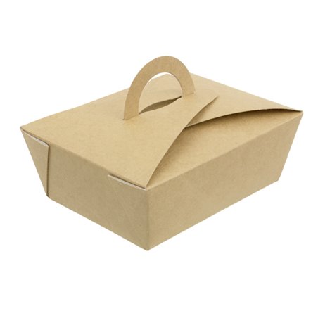 Boîte Kraft avec poignées "Gourmet Bag" 12x9x5cm (350 Utés)