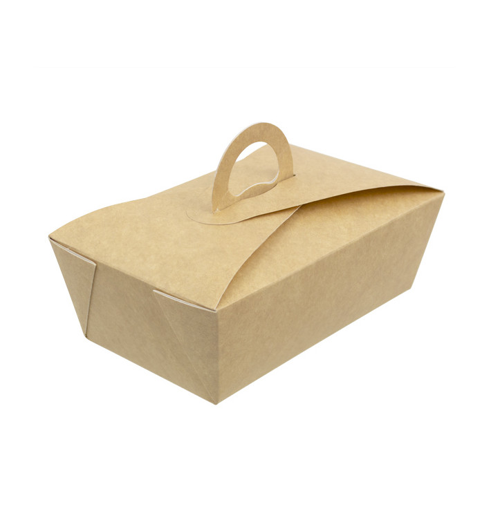 Boîte Kraft avec poignées "Gourmet Bag" 16x9,5x6cm (200 Utés) Boîte Kraft avec poignées "Gourmet Bag" 16x9,5x6cm (200 Utés)