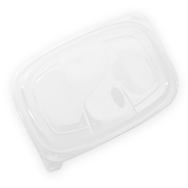 Couvercle PP Translucide Barquette 1050/1250ml 255x189x20mm (20 Utés)