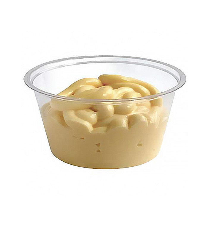 Pot à Sauce PLA Transparent 88ml (100 Utés) Pot à Sauce PLA Transparent 88ml (100 Utés)