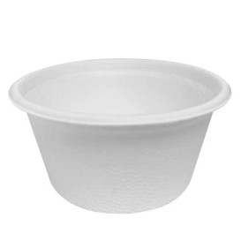 Pot Bio à Sauce en Canne à Sucre Blanc Ø6,2cm 44ml (125 Utés)