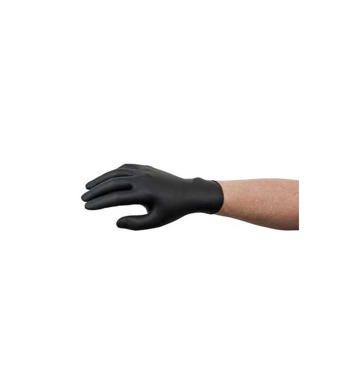 Gants nitrile ambidextres noirs