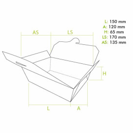 Boîte Américaine Moyen Kraft 15x12x6,5cm (25 Utés)