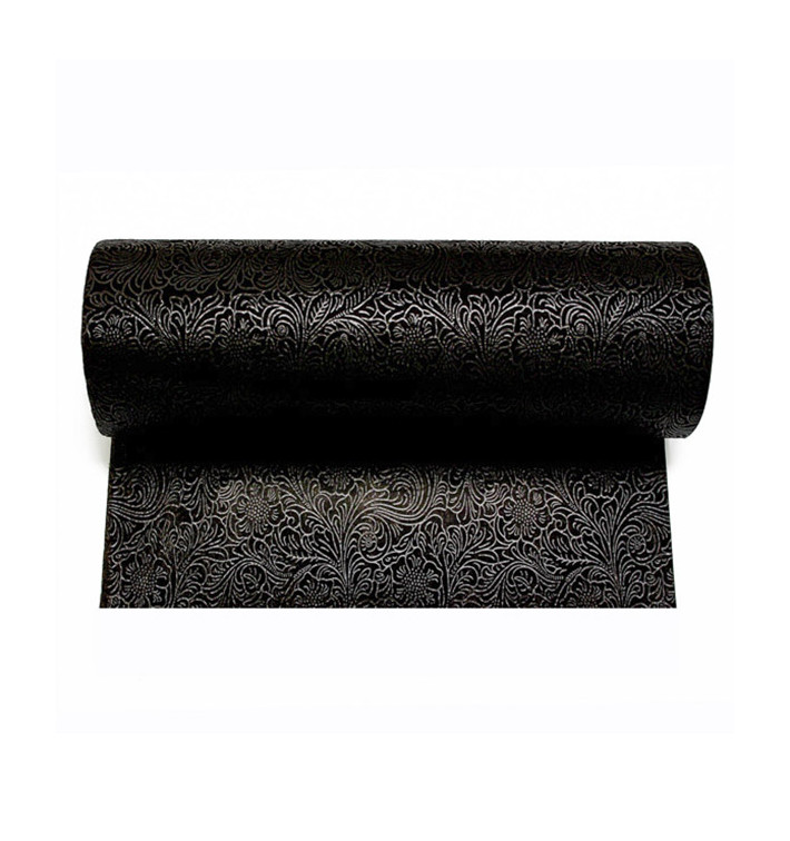 Nappe Rouleau en Non-Tissé PLUS Noir 1,2x50m P40cm (1 Uté) Nappe Rouleau en Non-Tissé PLUS Noir 1,2x50m P40cm (1 Uté)