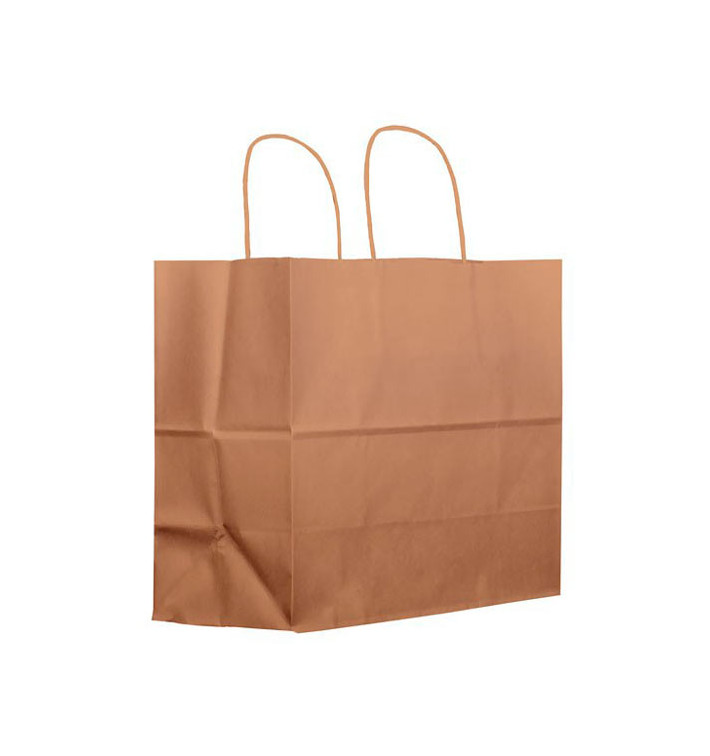 Sac en Papier Kraft Marron avec Anses 80g 30+18x29cm (25 Utés) Sac en Papier Kraft Marron avec Anses 80g 30+18x29cm (25 Utés)