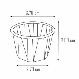 Pot Papier Plissé de 22ml (250 Unités)